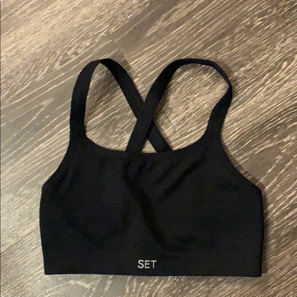 SETactive box X black sports bra sz small